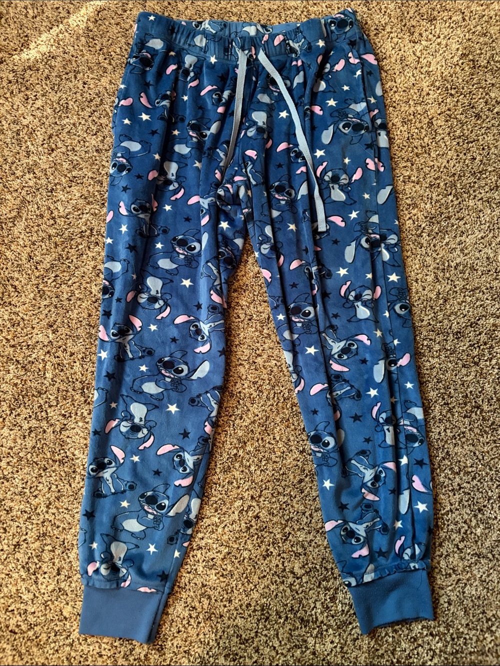 Disney Navy Blue Stitch-Print Women's Pajama Bottoms